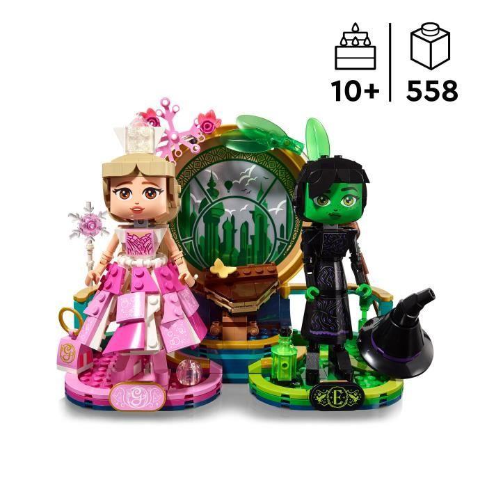 LEGO Wicked 75682 Figurines d’Elphaba et de Glinda - Jouet pour enfant dès 10 ans &amp; Déco