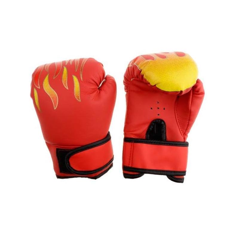

Дорослі та дитячі боксерські та тренувальні рукавички з PU з візерунком полум я Children Size червоний/полум яний