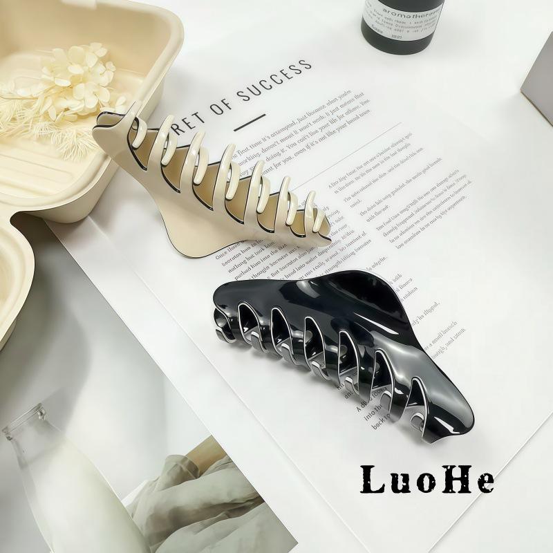 French Acetate Large Claw Hair Clip - Women's Elegant Fragrant Style Shark Clip