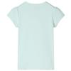 T-shirt pour enfants à mancherons menthe clair 92/104/116/128/140