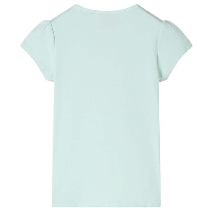 T-shirt pour enfants à mancherons menthe clair 92/104/116/128/140