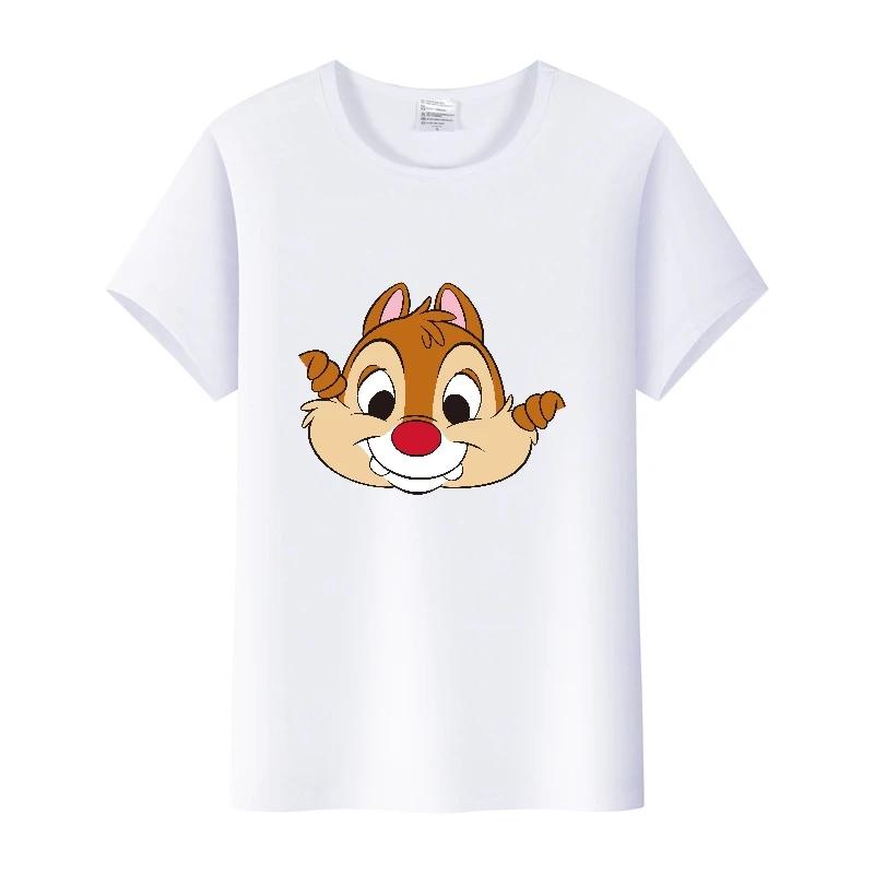 Fashion Blouses Cartoon Tees Chip 'n' Dale Friends T-shirts Summer Tops Short Sleeve Shirts Harajuku Clothes Unisex