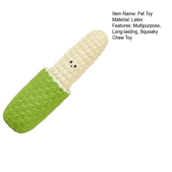 Latex Dog Teething Toy Squeaky Dog Chew Toy Cute Banana Sugarcane Bamboo Shoot Dog Teeth Cleaning Toy for Puppies Aggressive Chewers Interactive Play