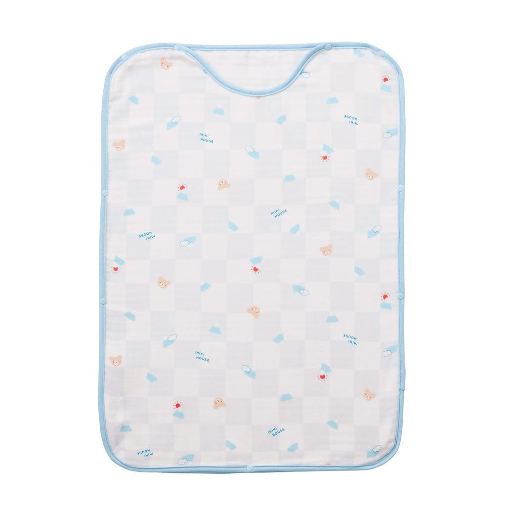 MIKI HOUSE Gauze Made in Prevents Colds While Suitable for Boys and Baby Blue Sleeper, Triple-Weave Gauze, 100% Cotton, Japan, Sleeping, Girls,
