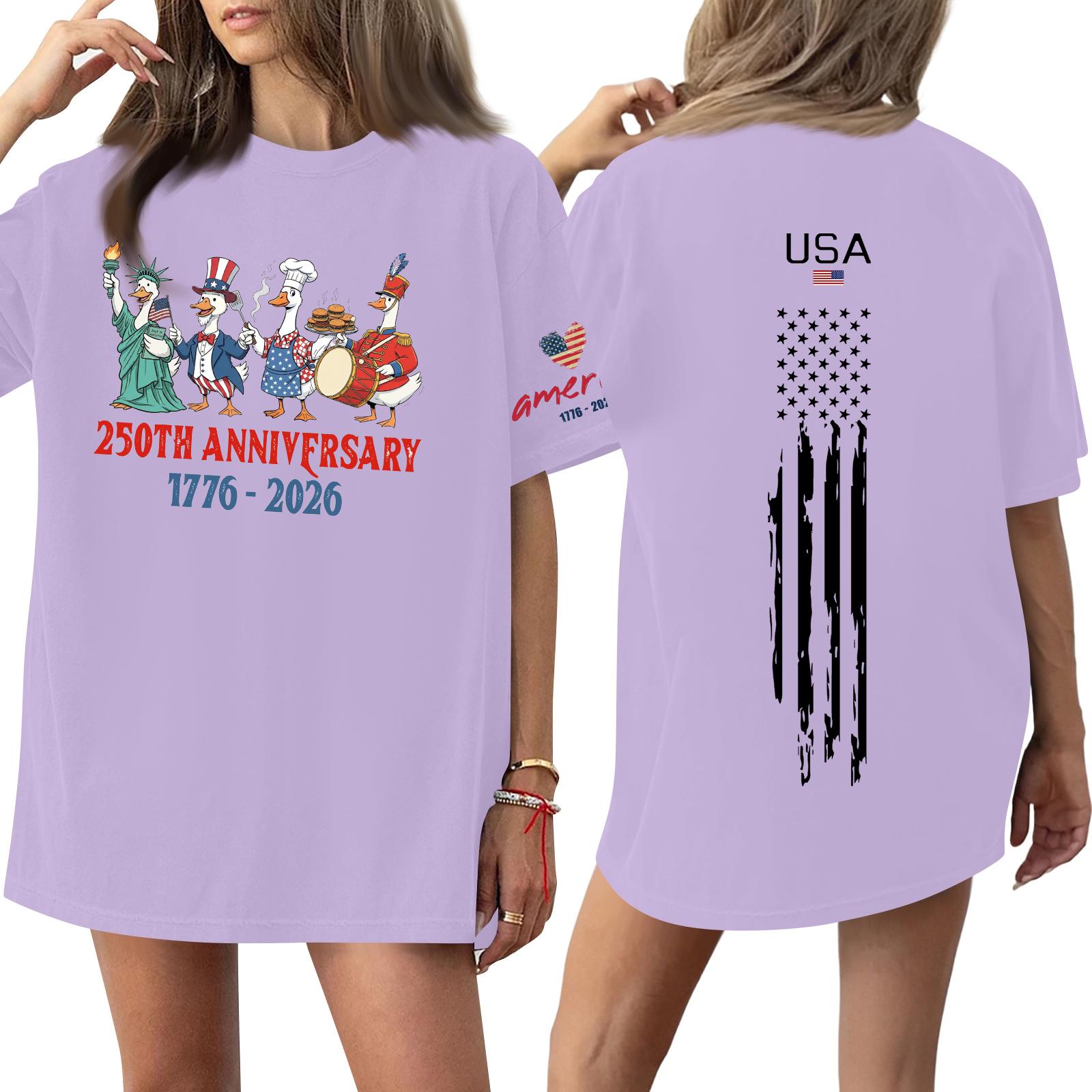 

Женская повседневная модная футболка с круглым вырезом, коротким рукавом и повседневным принтом XXXXL фиолетовый