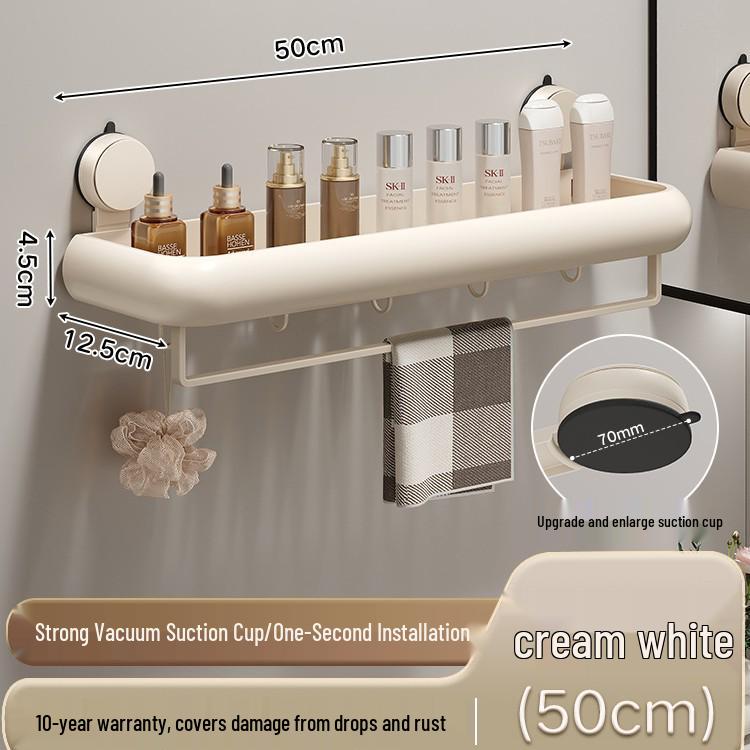 Punch-Free Gunmetal Bathroom Shelf: Wall-Mounted Storage for Vanity & Toilet