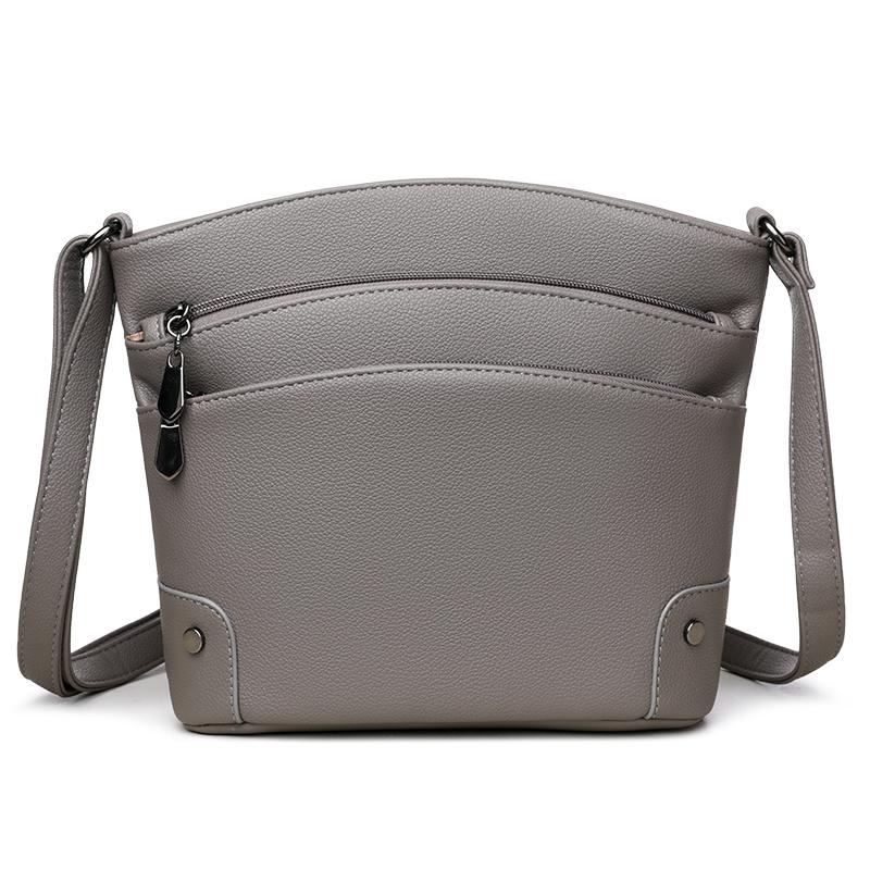 Fashion soft leather retro women's bag new Korean version shoulder bag casual fashion messenger women's bag