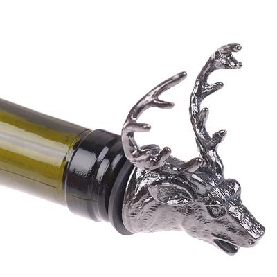 Zinc Alloy Deer Head Wine Pourer Unique Wine Bottle Stoppers Wine Bar Tools