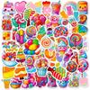 50PCS Colorful Candy Stickers Aesthetics Stickers For Scrapbooking, Diary