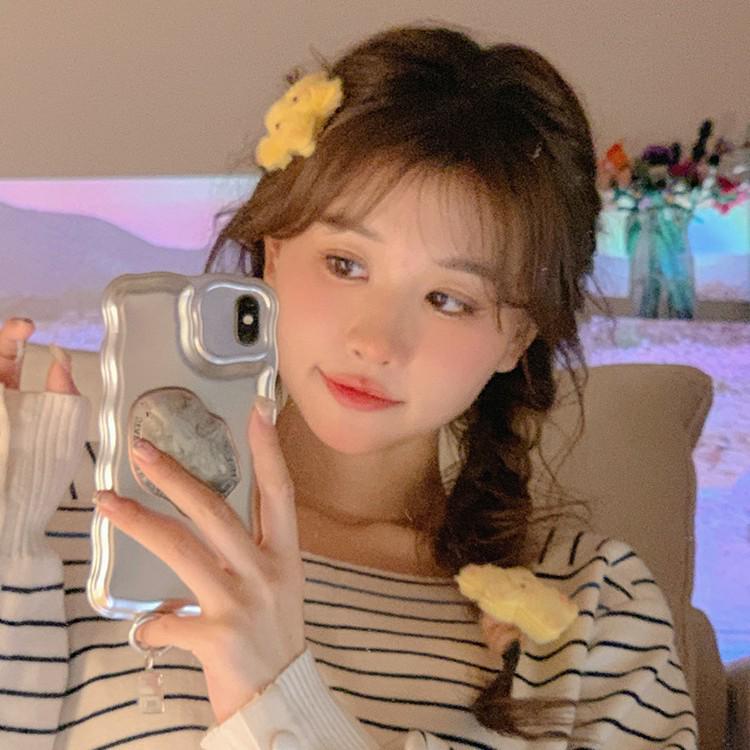 Fluffy Star Shark Hair Clip - Cute Japanese Hairpin for Autumn/Winter