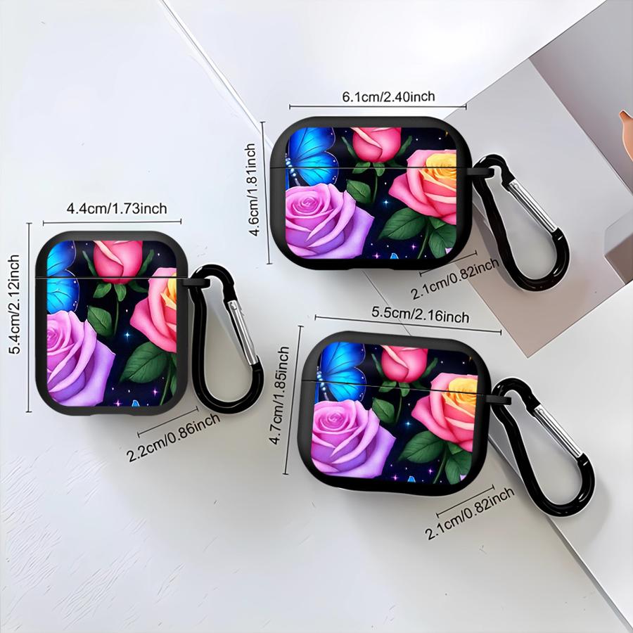 Blue Flowers Earphone Cases Cover Case For Airpods Pro3 Pro 1 3 4 2 Pro2
