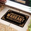 "Come Back With A Warrant" Funny Doormat, Non-Slip Rug for Indoor Outdoor, Entryway, Farmhouse & Home Decor