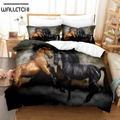 3D Das Pferd Bettwäsche-Sets Bettbezug-Set mit Kissenbezug Twin Full Queen King Bettwäsche Bettwäsche