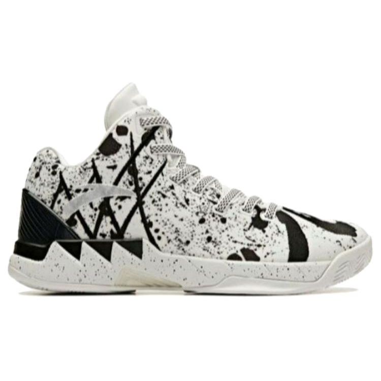 Anta KT1 Durable Breathable Low Top Basketball Shoes Men Sneakers Black White 11941101S-1