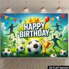2D Fußballspieler Silhouette Geburtstag Hintergrund Pokal Partyzubehör