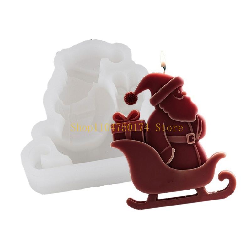 Santa Clause Silicone Mold For Candle Soap Christmas Home Decoration top sale