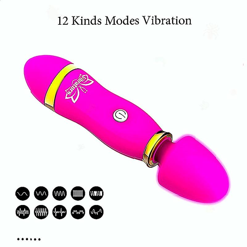 12 Speeds Powerful Magic Wand Vibrators AV Stick Dildo Vibrator Clitoris Stimulator G-spot Massage Orgasm Sex Toys For Women