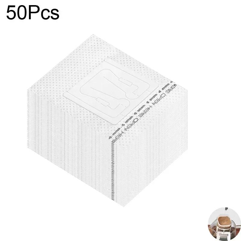 

50pcs/Set Pack Disposable Coffee Fliter Bags Portable Hanging Ear Style Coffee Filters Eco-Friendly Paper Bag for Espresso Coffe