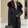 Detachable Parka Women's New Down Jacket Women's Winter Cotton-padded Jacket Mid-length Over-the-knee Large Fur Collar Coat