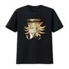 Gothic Dark Fantasy Golden Six Winged Seraph Angel Print Streetwear Casual T Shirt Vintage Unisex Stylish Slightly