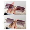 Metal Vintage Shades Rimless Ocean Lenses Sun Glasses Retro Eyewear  for Women & Men
