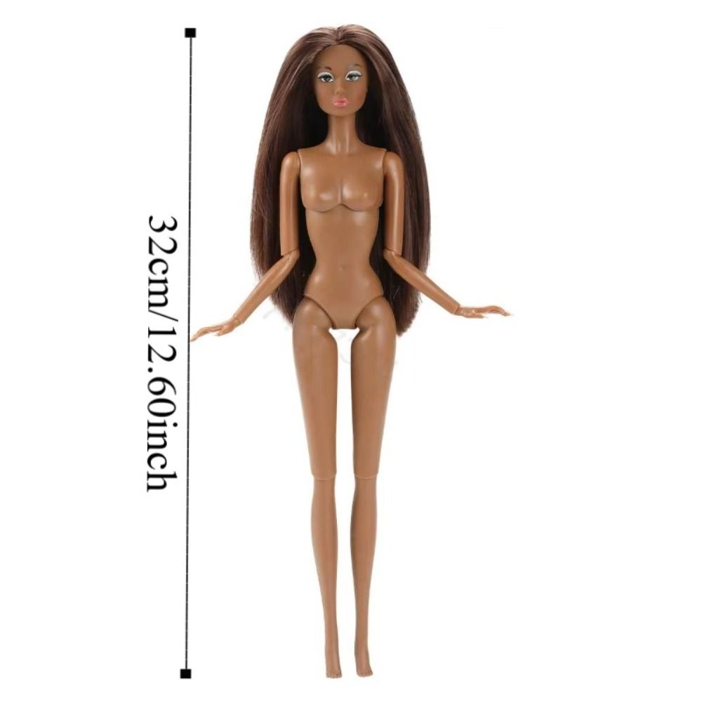 European Supermodel Nude Doll Dark Skin Action Figure Body Fashion 1/6 Doll Model  DIY Toys