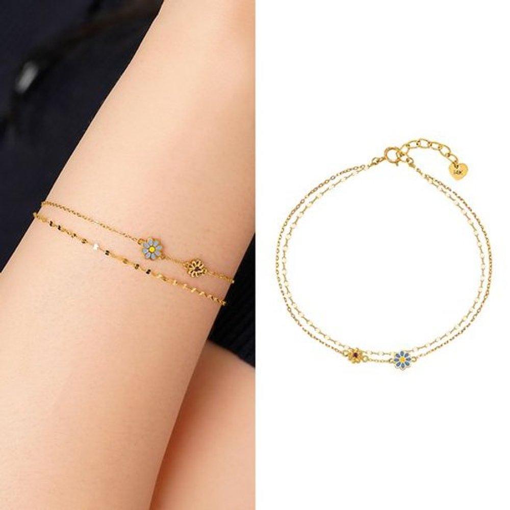 Gold N 14K Happy Daisy Duo Bracelet