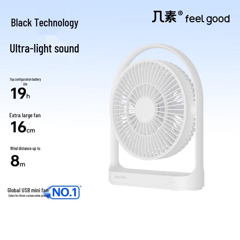 Jisulife Mini USB Rechargeable Table Fan