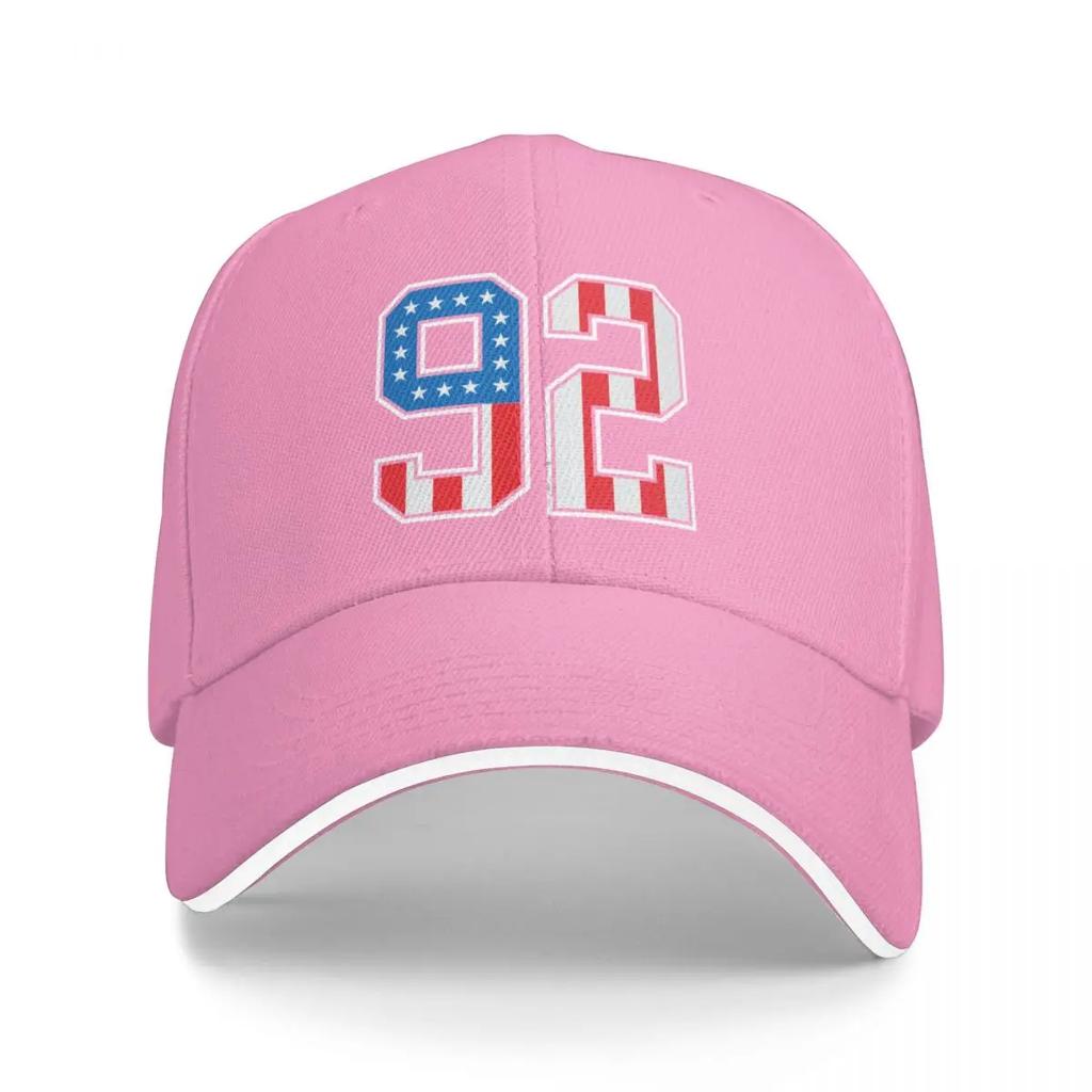 92 American Lucky Number Ninety-two United States Flag Baseball Cap Brand Man Cap Male Hat Custom Hat Men Caps Women's