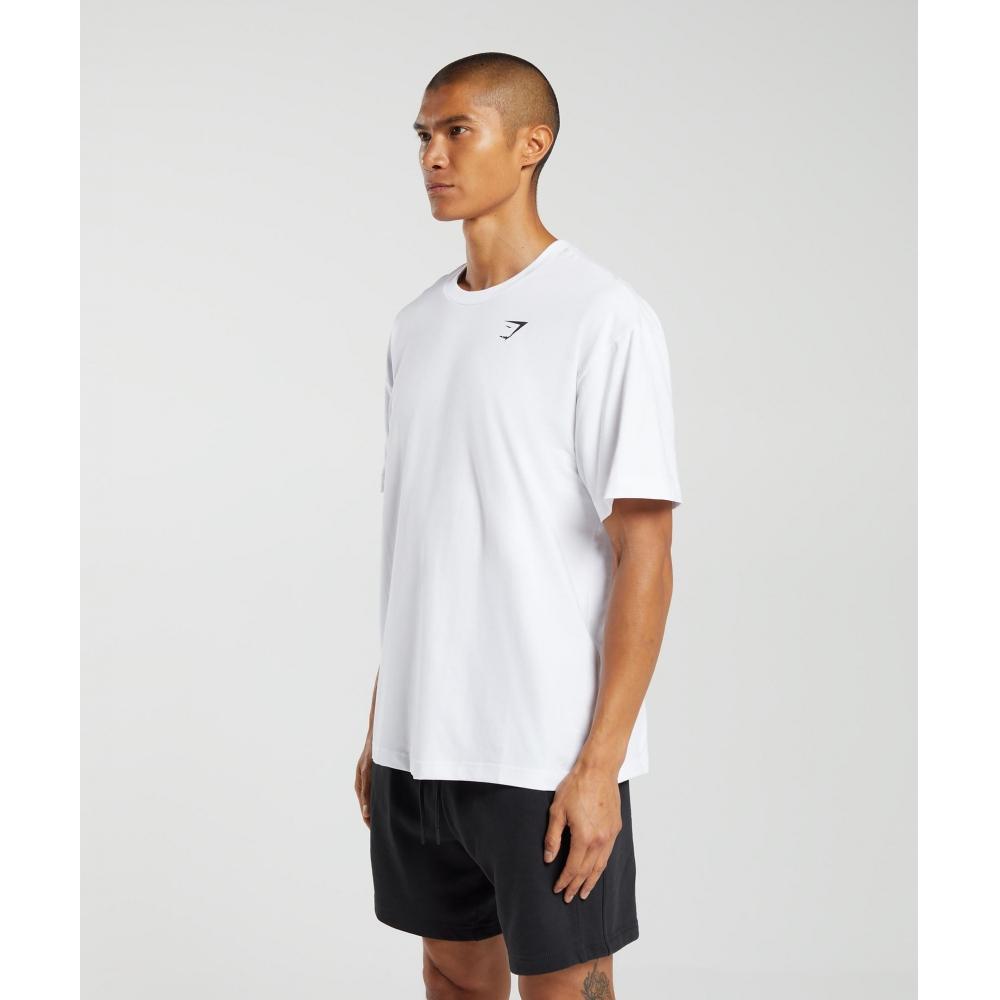 Gymshark EssenTial Oversized T shirT whiTe A1a3e Wbbm