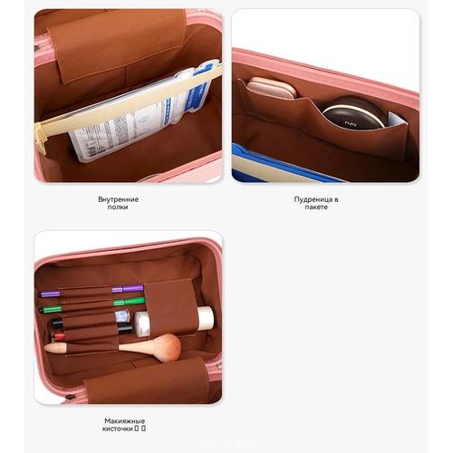 Large Capacity Portable Makeup Bag, Multifunctional Organizer Toiletry Travel Bag Handheld Cosmetic Case