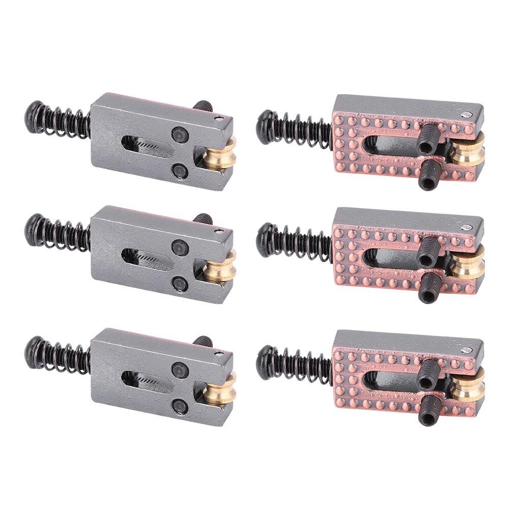 6PCS Guitar Saddles with Roller Bridge Guitar Repair Parts