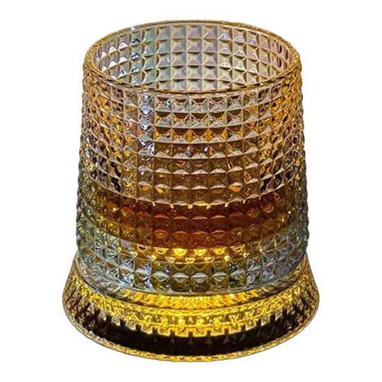 

Rotating Whiskey Glass 360 Degree Spinning Lead-Free Tumbler for Bourbon 260ml Swirl Whiskey Glass I