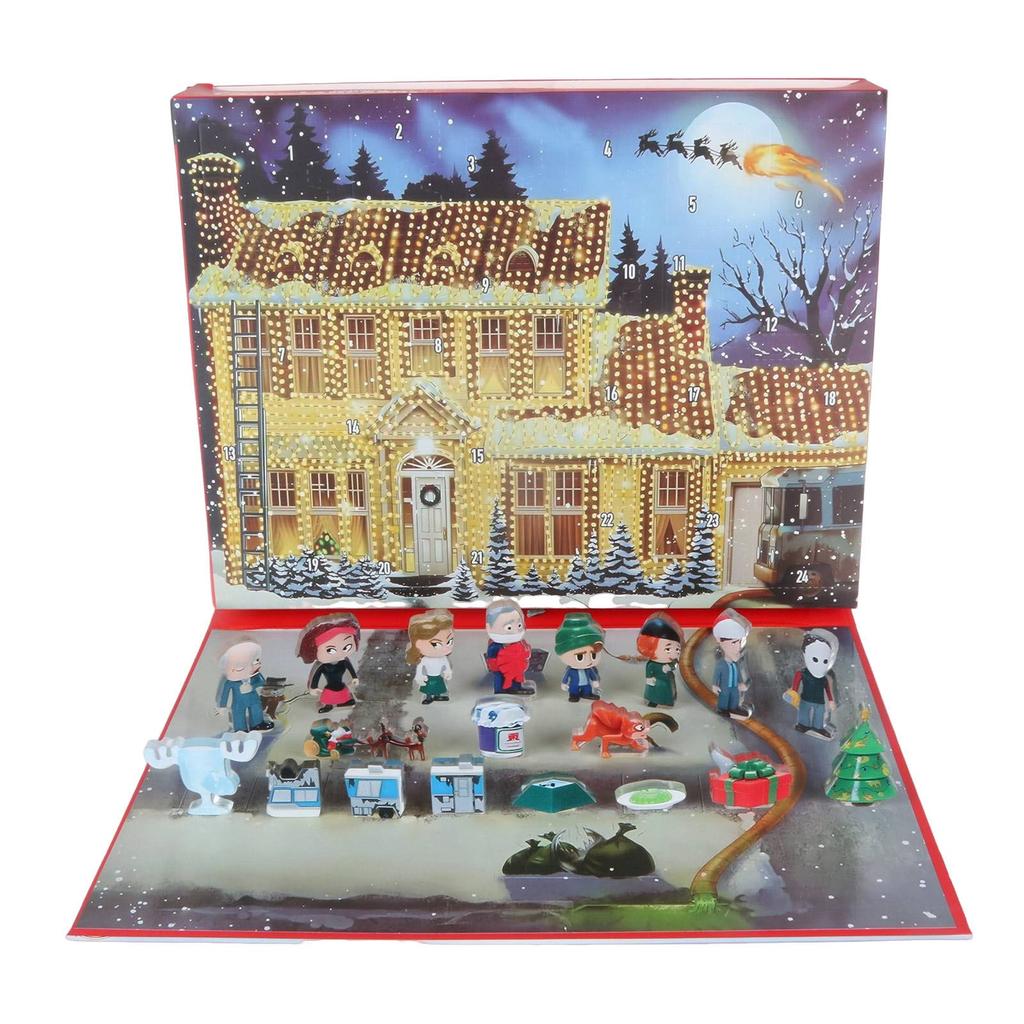 19pc Crazy Christmas Holiday Advent Calendar Gift Includes 19 Gifts, Christmas Holiday Figures And Accessories Acrylic Version