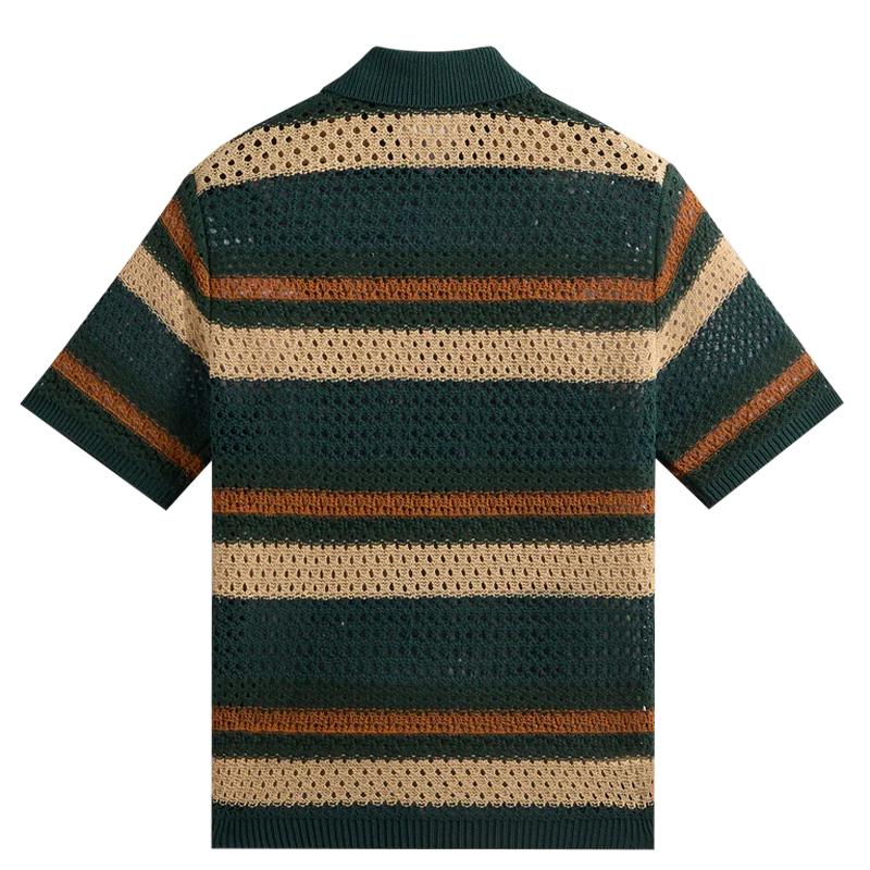 Kith Thompson Crochet Button Down Shirt Chronicle Unisex Tops Multi-Color KHM032046-329