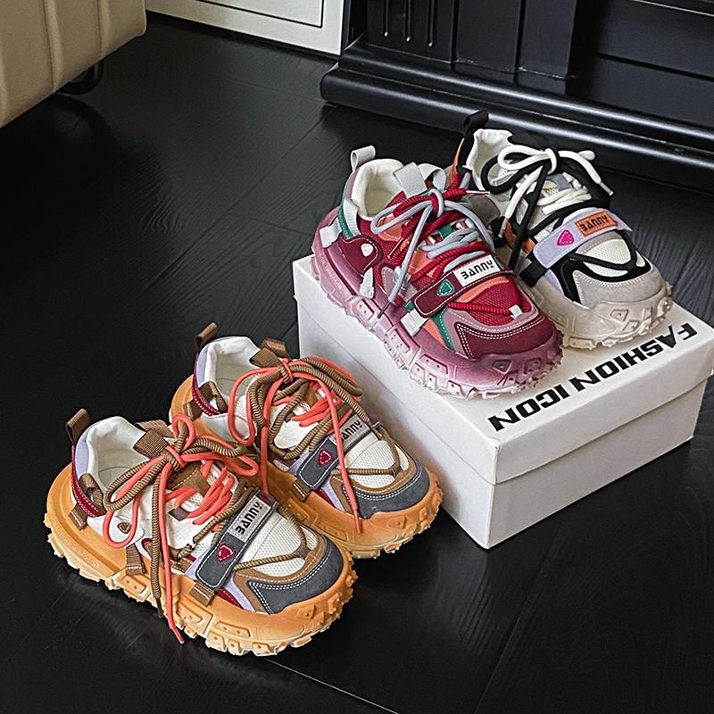 2024 Dámské barevné silné sportovní boty Designové spodní běžecké boty Módní ležérní boty zvyšující výšku