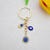 Heart-Shaped Evil Eye Pendant Keychain