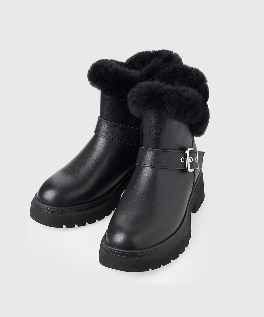 Kissa Real Shearling Leather Ankle Boots A507301