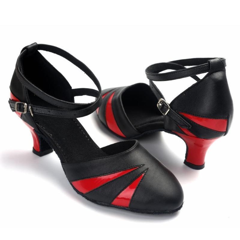 Latin Shoes Salsa Tango Ballroom Party High Heel Women's Shoe Red Black Girls Summer Outdoor Sports Shoes Dance Shoe
