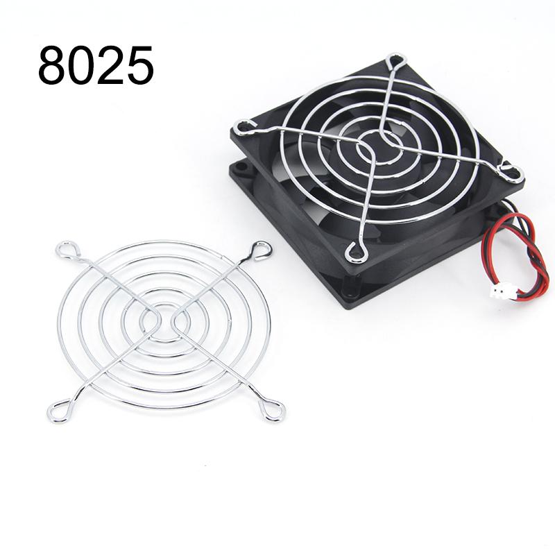 DC 12V Fan 2pin Cooling 3010 5010 7025 8025 12025 Brushless Guard Metal Grill Cover 40mm 60mm 80mm 120mm для 3D-печати своими руками 12V 8025