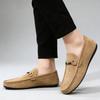Classic Suede Leather Shoes Men Slip On Loafers Preppy Lightweight Breathable Wallking Driving Shoes Comfort Casual Men Sneakers