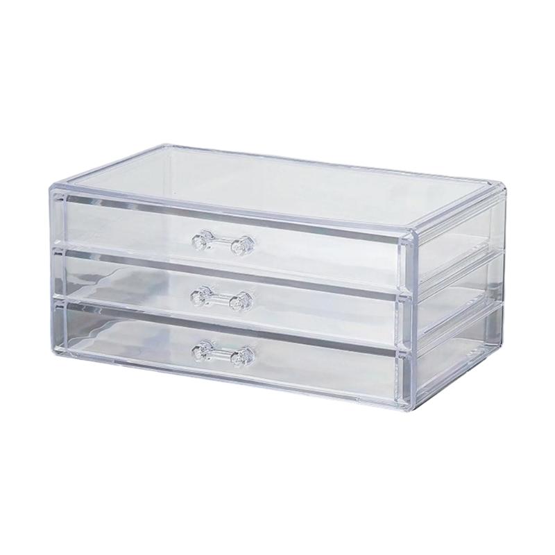 Acrylic Makeup Drawer Organizers Compact Acrylic Drawer Storage Container Box for Jewelry and Makeup Essential