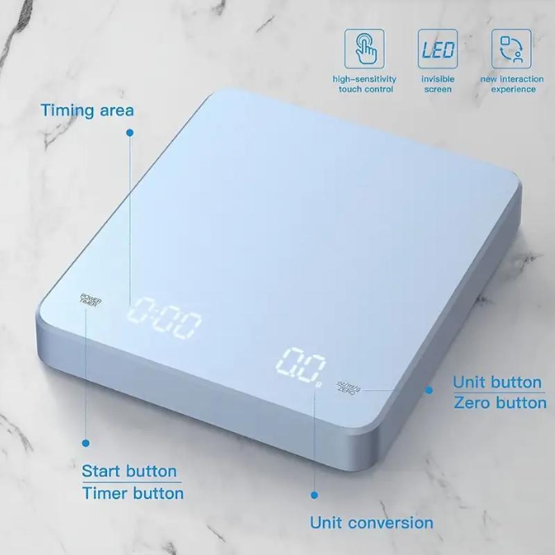 1pc Coffee Scale Digital Coffee Scale With Timer Coffee Electronic Scale Household Kitchen Scale Kitchen Food Scale Kitchen Tool