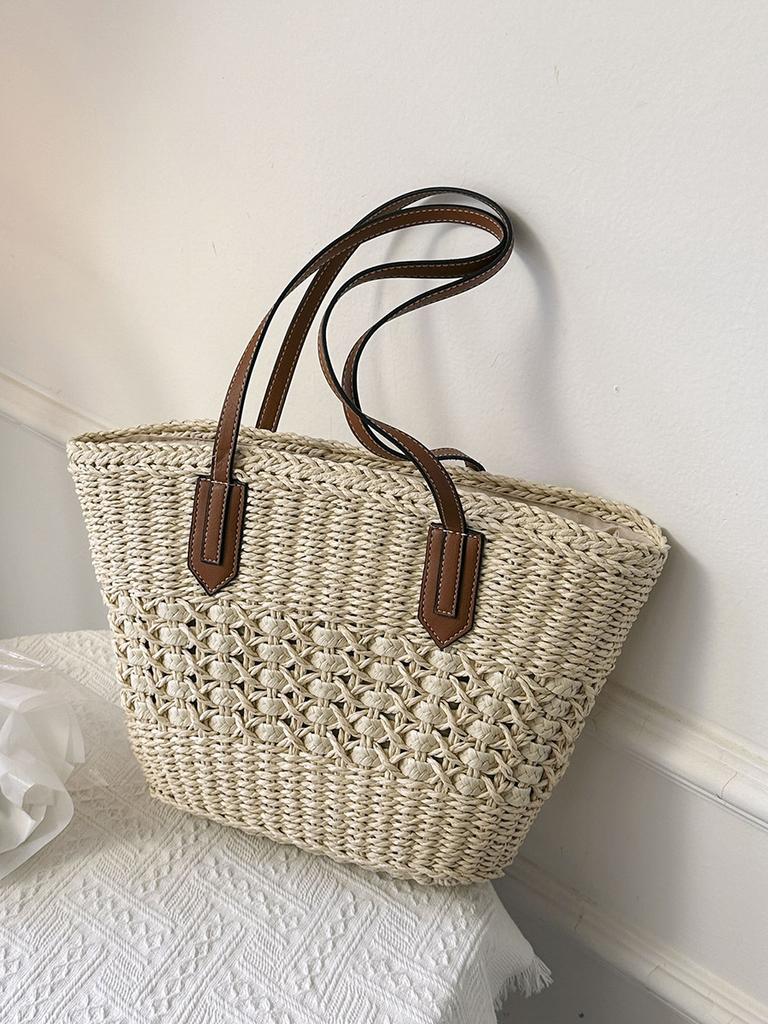Summer New Trend Versatile Beach Straw Bag Shoulder Portable Vegetable Basket Women's Bag
