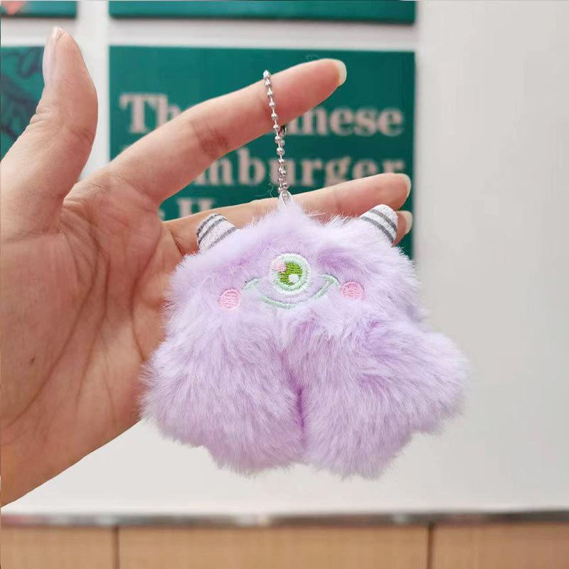 Monster Fluffy Keychain Soft And Short Plush Perfect For Decorations Gifts And