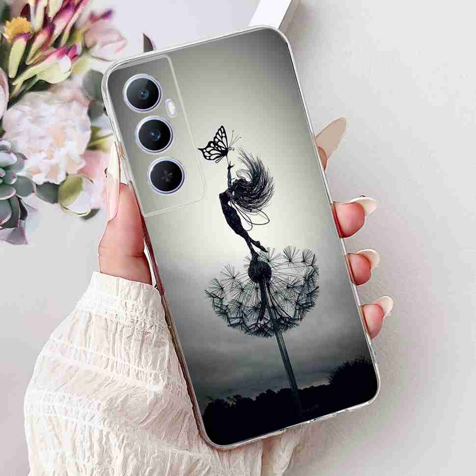 For Realme C65 Case Cute Cartoon Butterfly Cover Soft Silicone Phone Case Fundas For Realme C 65 C65 RealmeC65 4G Bumper