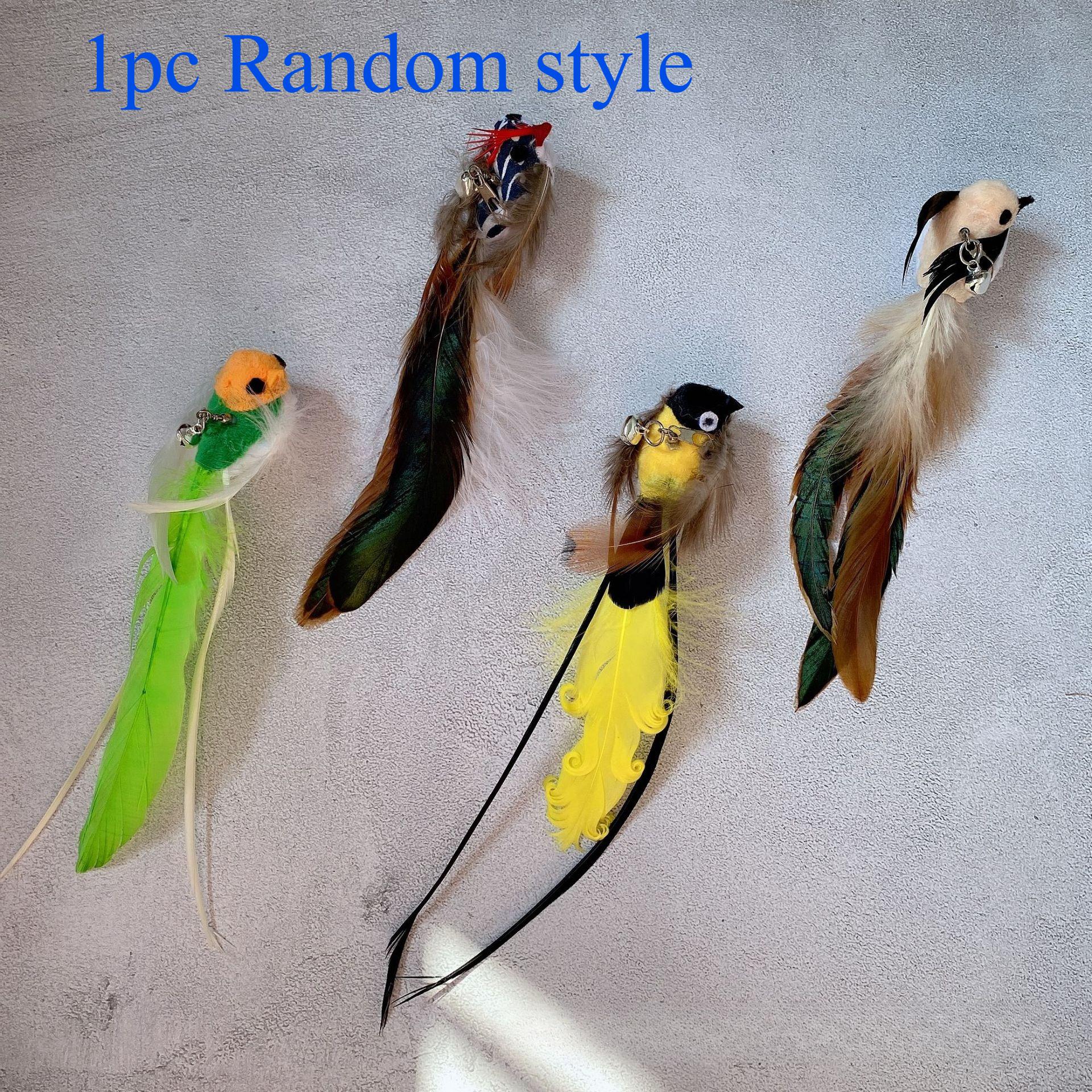 

2pcs/3pcs Simulation Little bird Insects Replacement Accessories for Cat Teasers Toys Kitten Feather Toys Pet Supplies