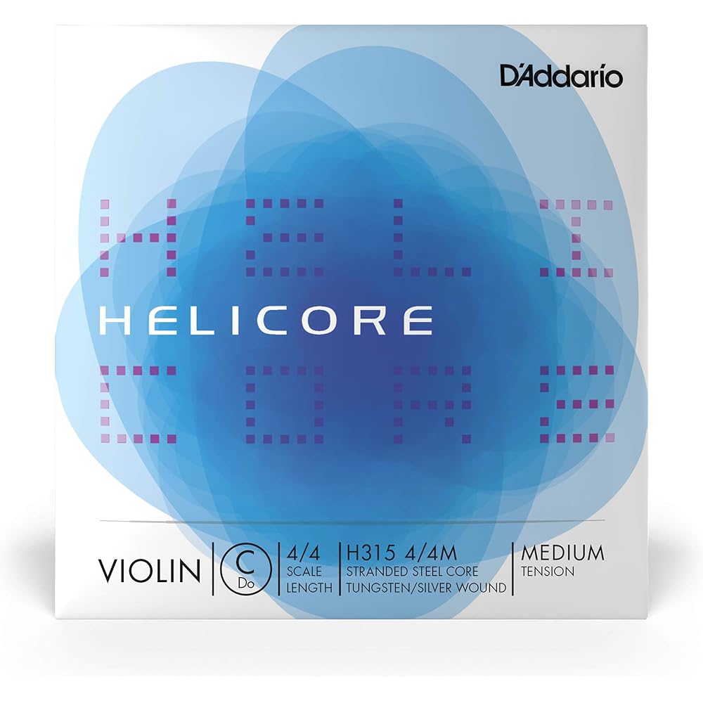 D'Addario Daddario Violin Rose Strings Helicore Low C Line H315 4/4M Medium Tension [Domestic Gen...