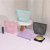 Portable Mesh Cosmetic Bag Transparent Large Capacity Lipstick Makeup Bag Dopamine Zipper Coin Purse for Women Girls