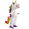 Inflatable Animal Costume Rainbow Mane Mythical Horse Character Tail for Adults